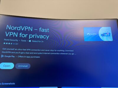 Android TV Realme stick, Install and open NordVPN-fast app
